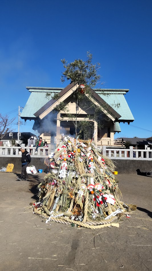 神明神社どんど焼き２０２６０１１２
